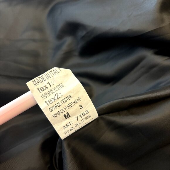 Women's Faux Leather Style Jacket NWOT Size M / S US Black Made in Italy - Picture 9 of 12